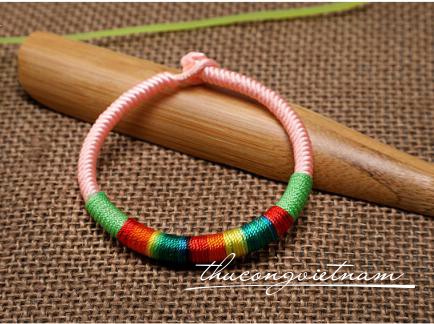 Vòng tay chỉ bóng - Hồng phấn
